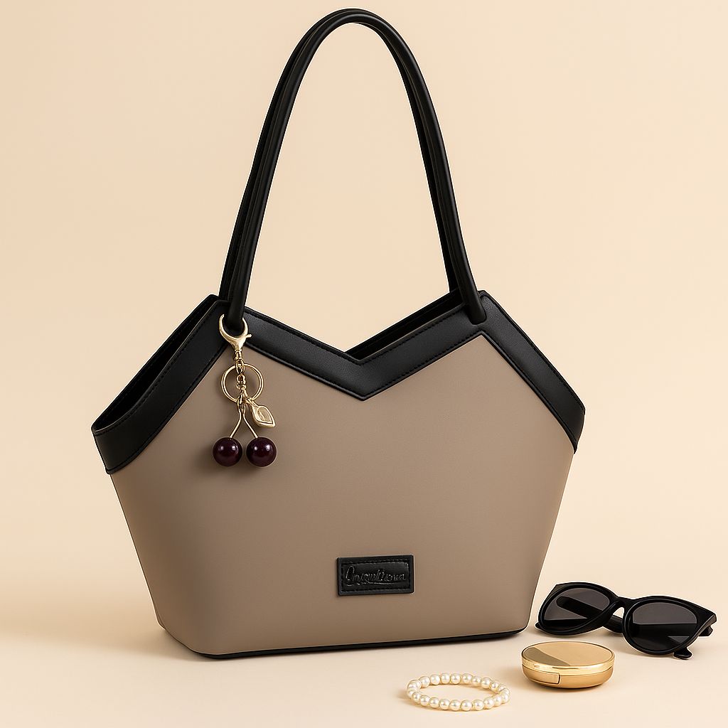 women tote bag _black & beige 07